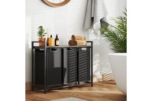 Laundry Basket | Laundry & Clothing Care | Mdf & Steel | 92.5 X 33 X 72 Cm