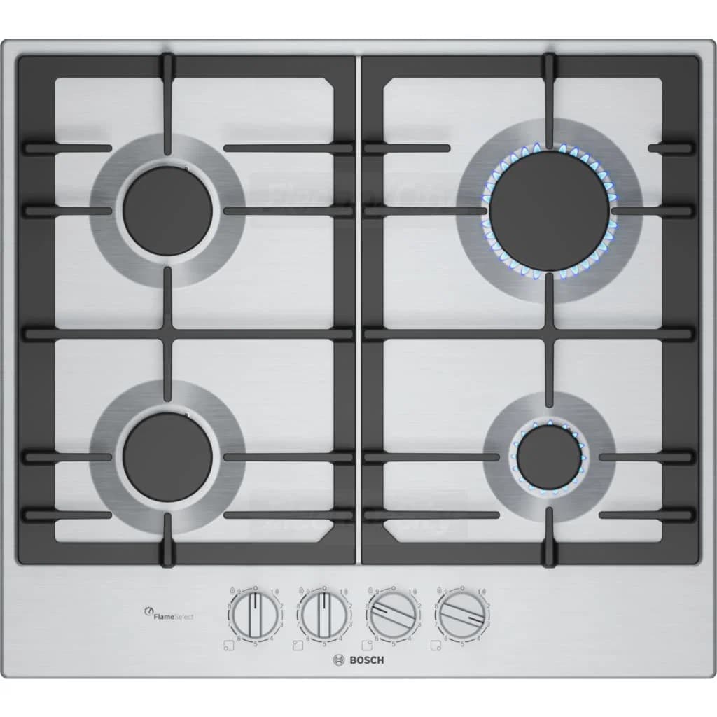 Bosch Series 6 60cm 4 Zone Gas Hob | Black Enamel