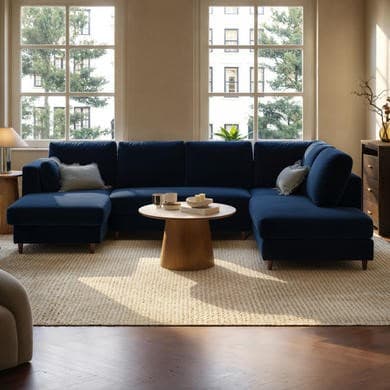 Boe 6 Seater Pull-Out U-Shape Sofa Bed with Storage