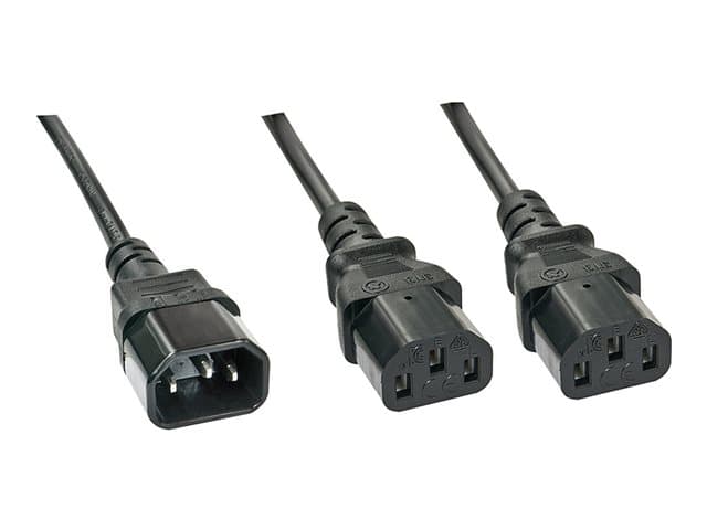 Lindy - power splitter - IEC 60320 C14 to power IEC 60320 C13 - 1 m
