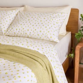 180 Thread Count Lemon Trellis Fitted Sheet