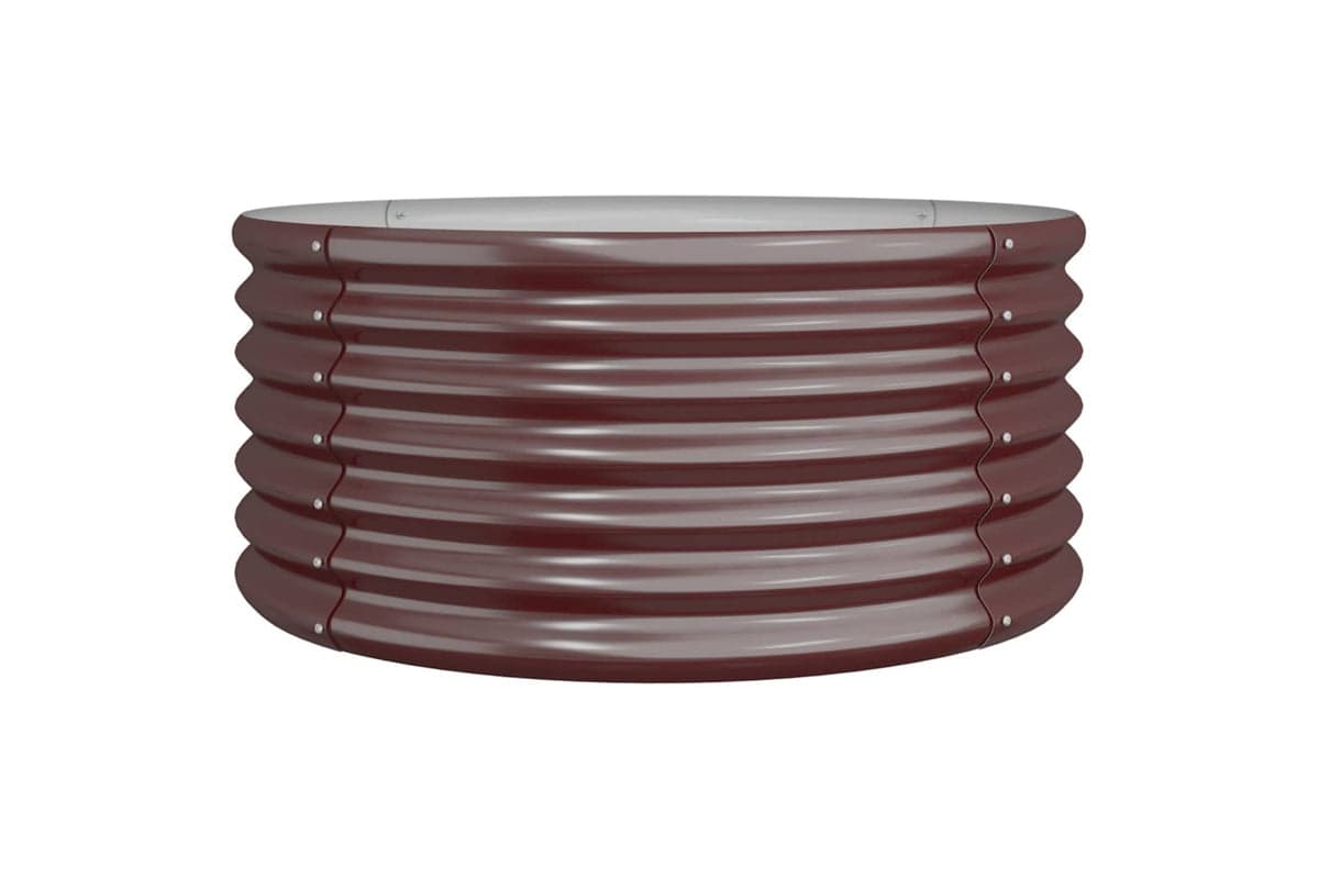 vidaXL 318855 Garden Planter Powder-coated Steel 80x80x36cm Brown