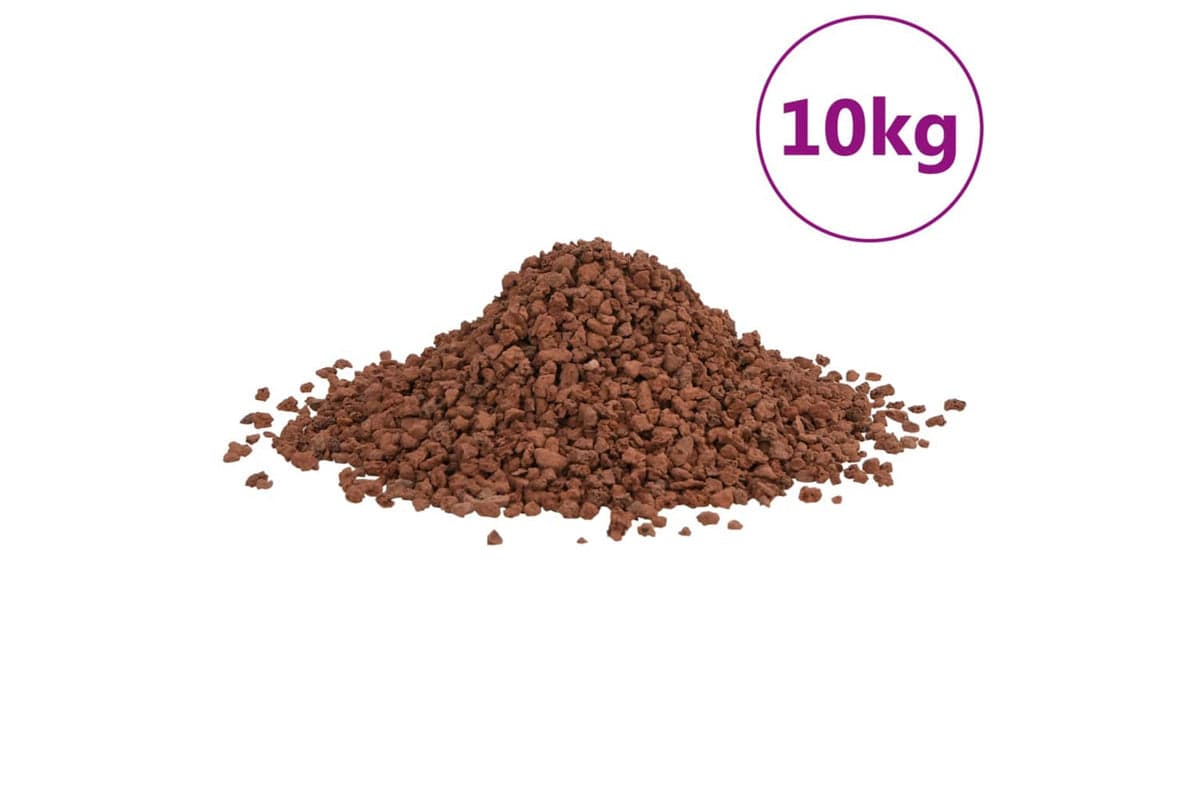 vidaXL 3217172 Volcanic Rocks 10 Kg Red 5-8mm