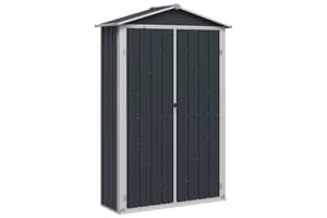 Vidaxl 46303 Garden Shed Anthracite 107.5x46x183 Cm Galvanised Steel