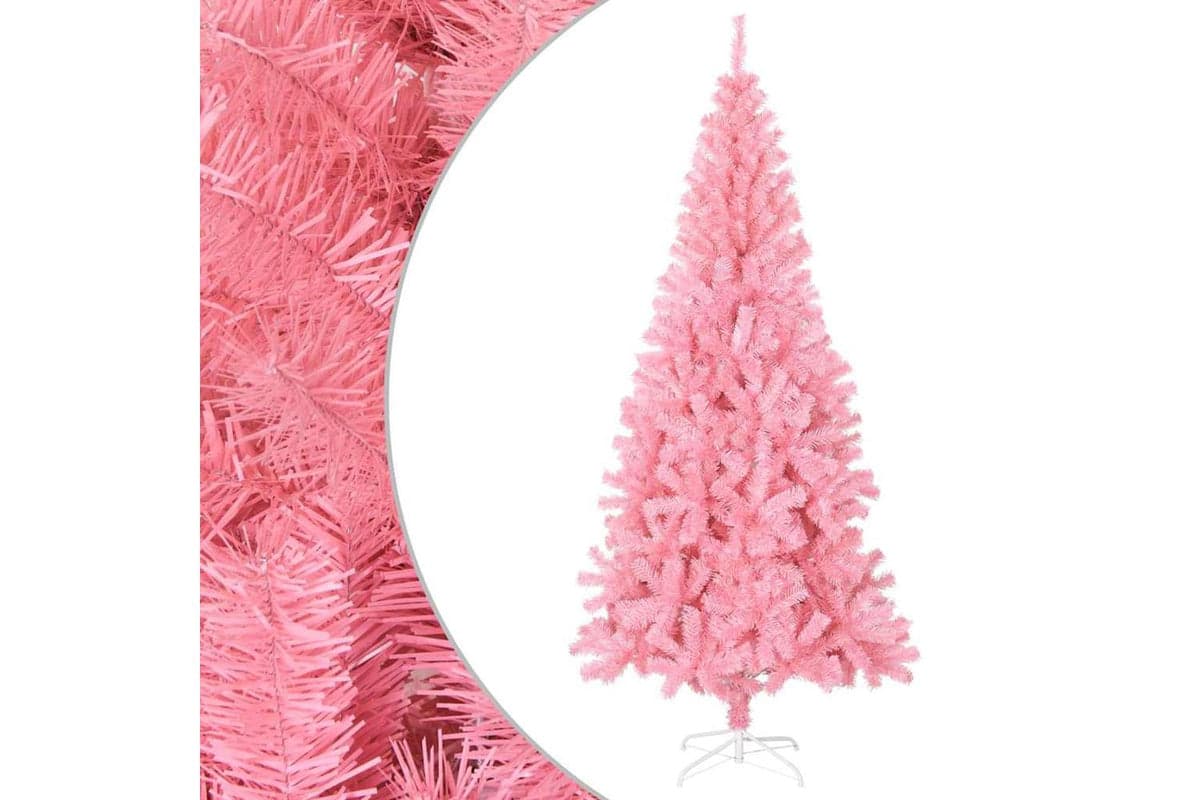 Vidaxl Artificial Christmas Tree With Stand Pink 210 Cm Pvc