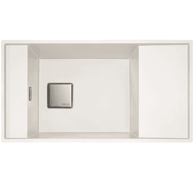 Franke Fresno Single Bowl Flushmount & Undermount White Granite Kitchen Sink