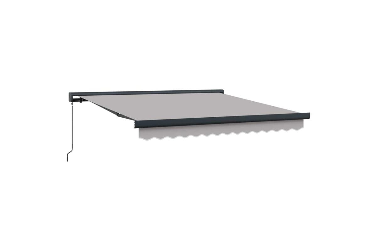 Vidaxl Retractable Awning Light Grey 350 X 250 Cm Fabric And Metal