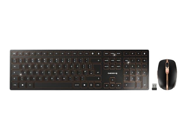 Cherry - DW 9100 SLIM - keyboard and mouse set - QWERTY - UK - black/bronze Input Device