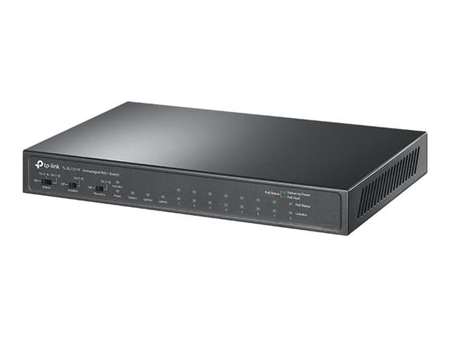 TP-LINK - TL-SL1311P V1.6 - Switch - unmanaged - 8 x 10/100 (PoE+) + 2 x 10/100/1000 + 1 x 1000Base-X SFP - rack-mountable (65 W)