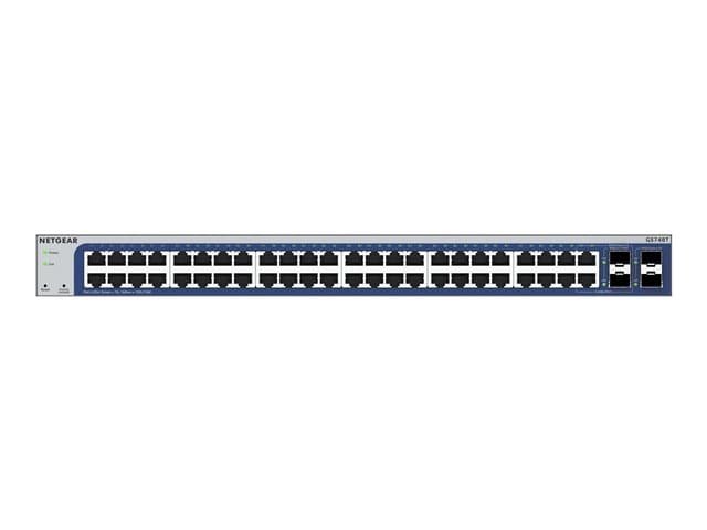 NETGEAR - GS748T - V6 - switch - 48 ports - smart - rack-mountable
