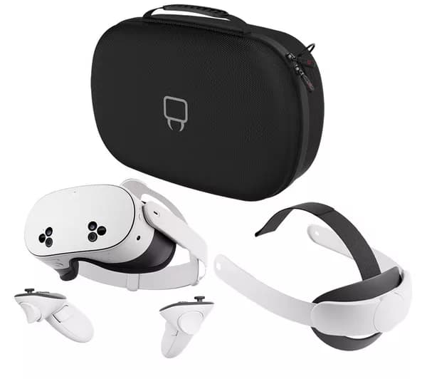 META Quest 3S Virtual Reality Headset, Strap & Case Bundle - 256 GB