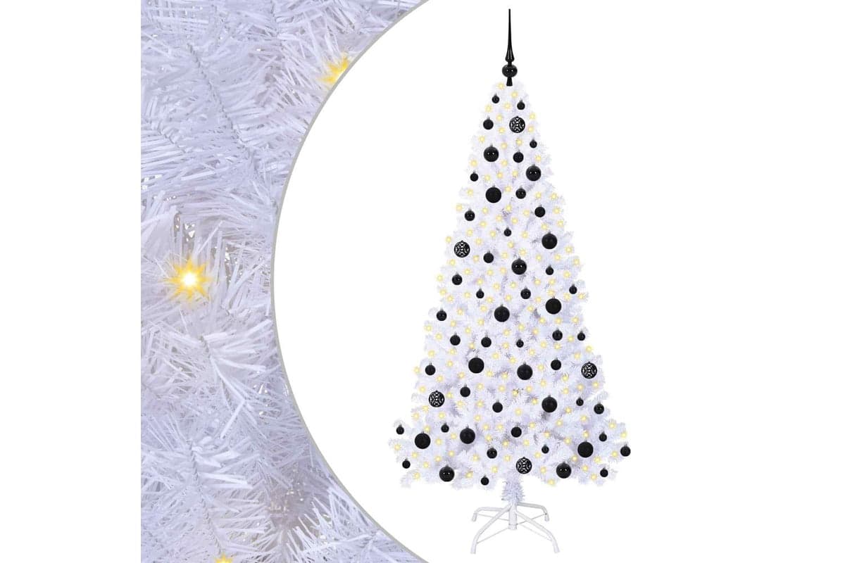 Vidaxl Artificial Christmas Tree With Stand White 180 Cm Pvc And Steel