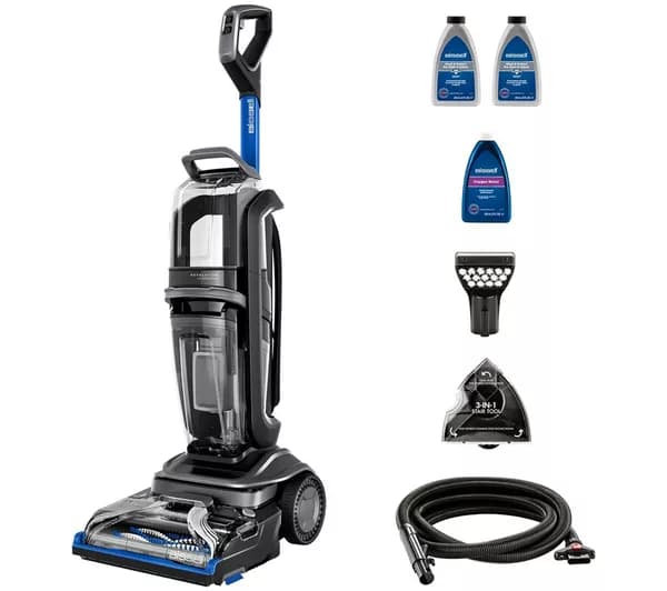 BISSELL Revolution HydroSteam 3670E Upright Carpet Cleaner - Black, Titanium & Colbalt Blue