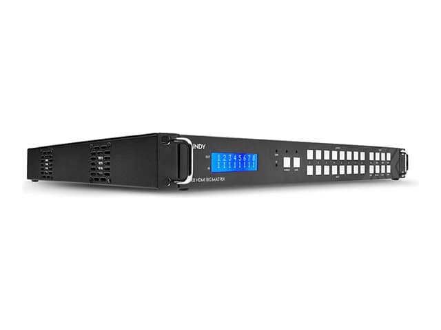 Lindy - 8x8 HDMI 18G Matrix with Video Wall Scaling - video/audio switch - Managed - rack-mountable