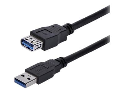 STARTECH.COM - StarTech 1m Black SuperSpeed USB 3.0 Extension Cable A to A - Male to Female USB 3 Extension Cable Cord 1 m (USB3SEXT1MBK) - USB extension cable - USB Type A to USB Type A - 1 m
