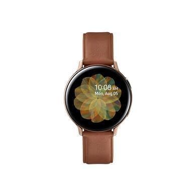 Refurbished Samsung Galaxy Watch Active2 4G 44mm  Gold w/ Brown Leather Band