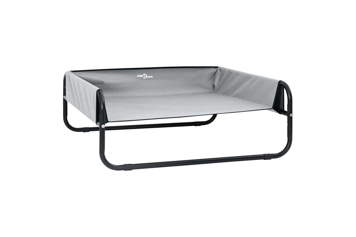 Dog Bed Light Grey S Oxford Fabric And Steel