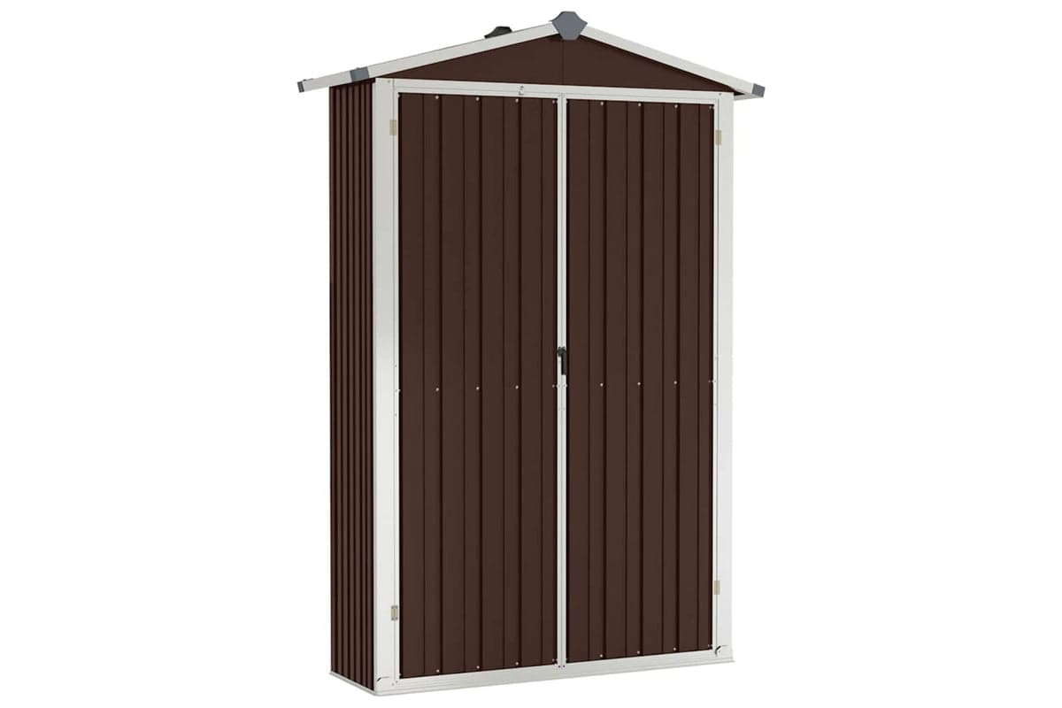 vidaXL 46304 Garden Shed Brown 107.5x46x183cm Galvanised Steel