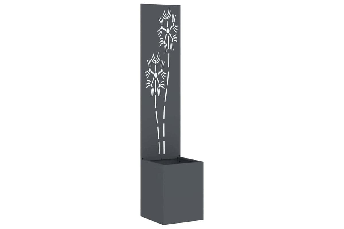 Garden Privacy Screen Anthracite 32 X 140 Cm Cold-rolled Steel