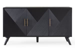 Ayda 3 Doors Sideboard | Black