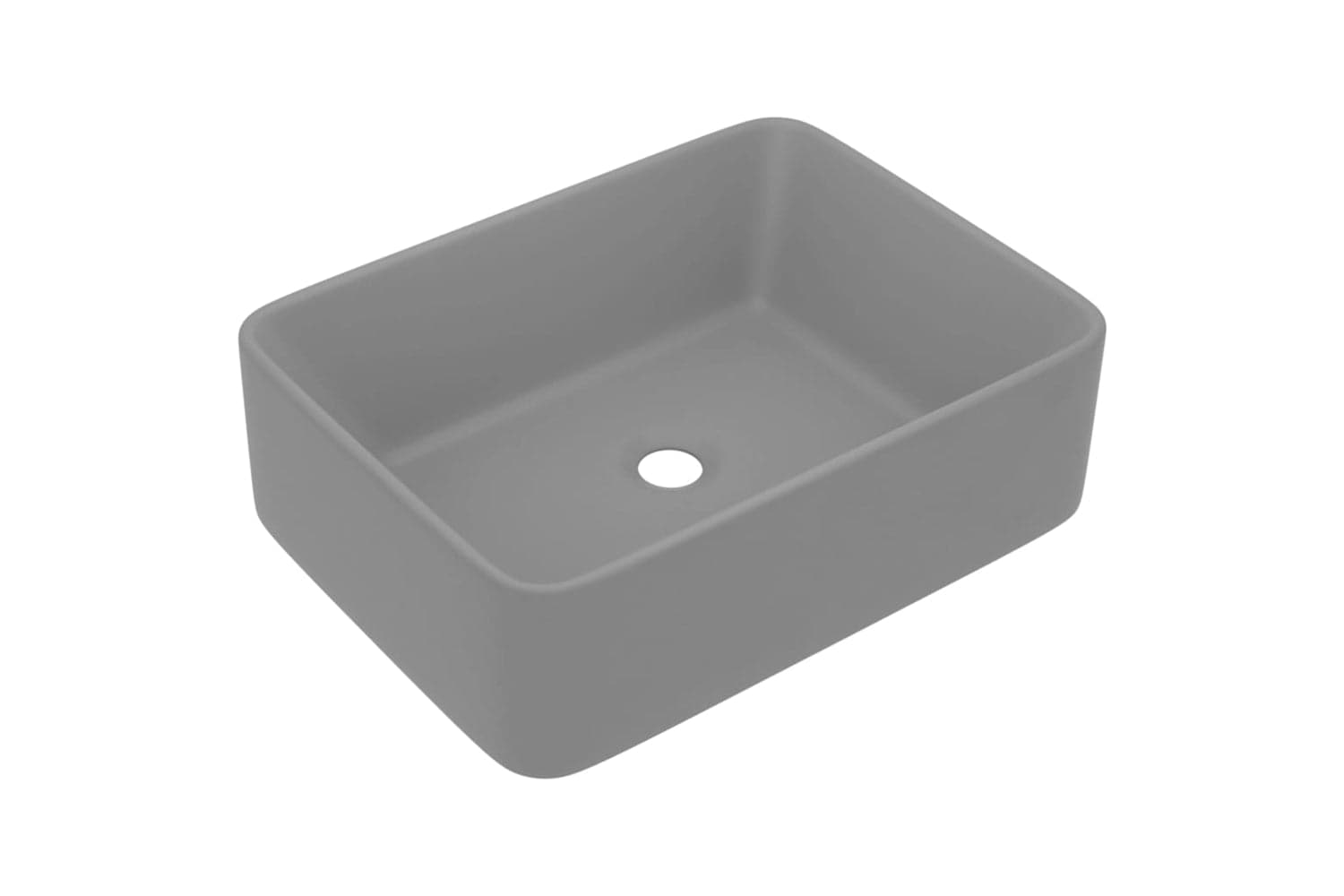 vidaXL 147048 Luxury Wash Basin Matt Light Grey 41x30x12cm Ceramic
