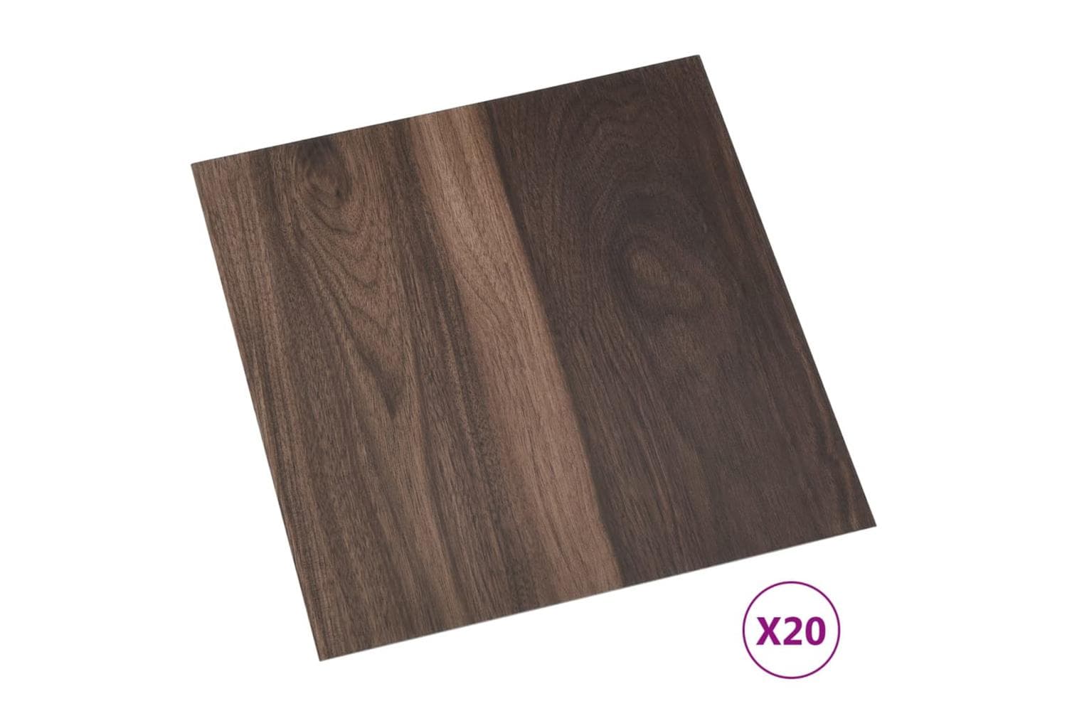 Vidaxl Self-adhesive Flooring Planks 20 Pcs Pvc 1.86 Sq M Dark Brown