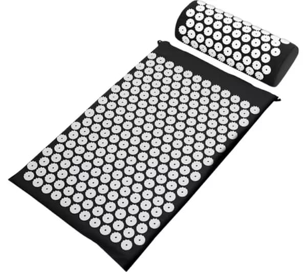 SHARPER IMAGE Acupressure Mat & Pillow Set - Black