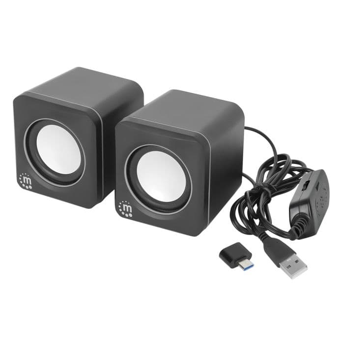 Manhattan 102704, Stereo Computer Speakers, Black