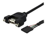 STARTECH.COM - StarTech 3 ft Panel Mount USB A to Motherboard Header Cable F/F - USB internal to external cable - 5 pin USB 2.0 header to USB - 90 cm