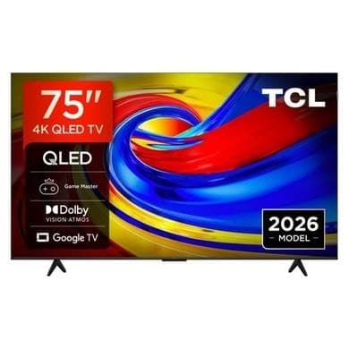 TCL 75P7L-UK 75" QLED 4K Smart TV – Ultra Large 75 Inch HDR Google TV with Dolby Vision & Immersive Cinematic Picture Quality