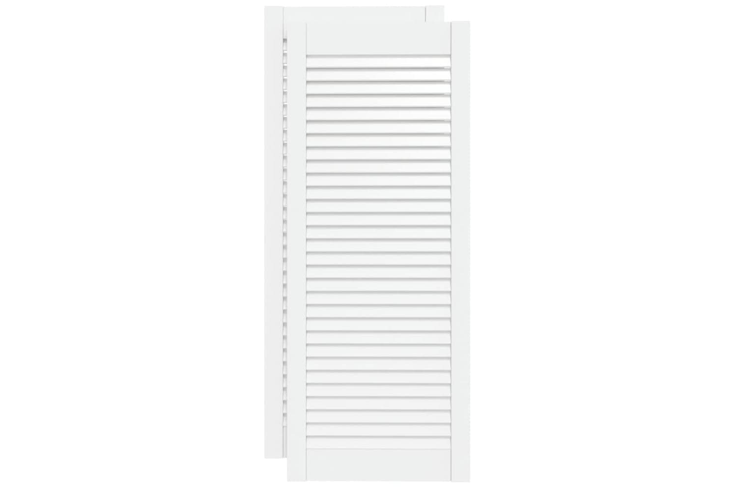 Vidaxl 151170 Louvred Doors 2 Pcs Solid Pine Wood White 99.3x39.4cm
