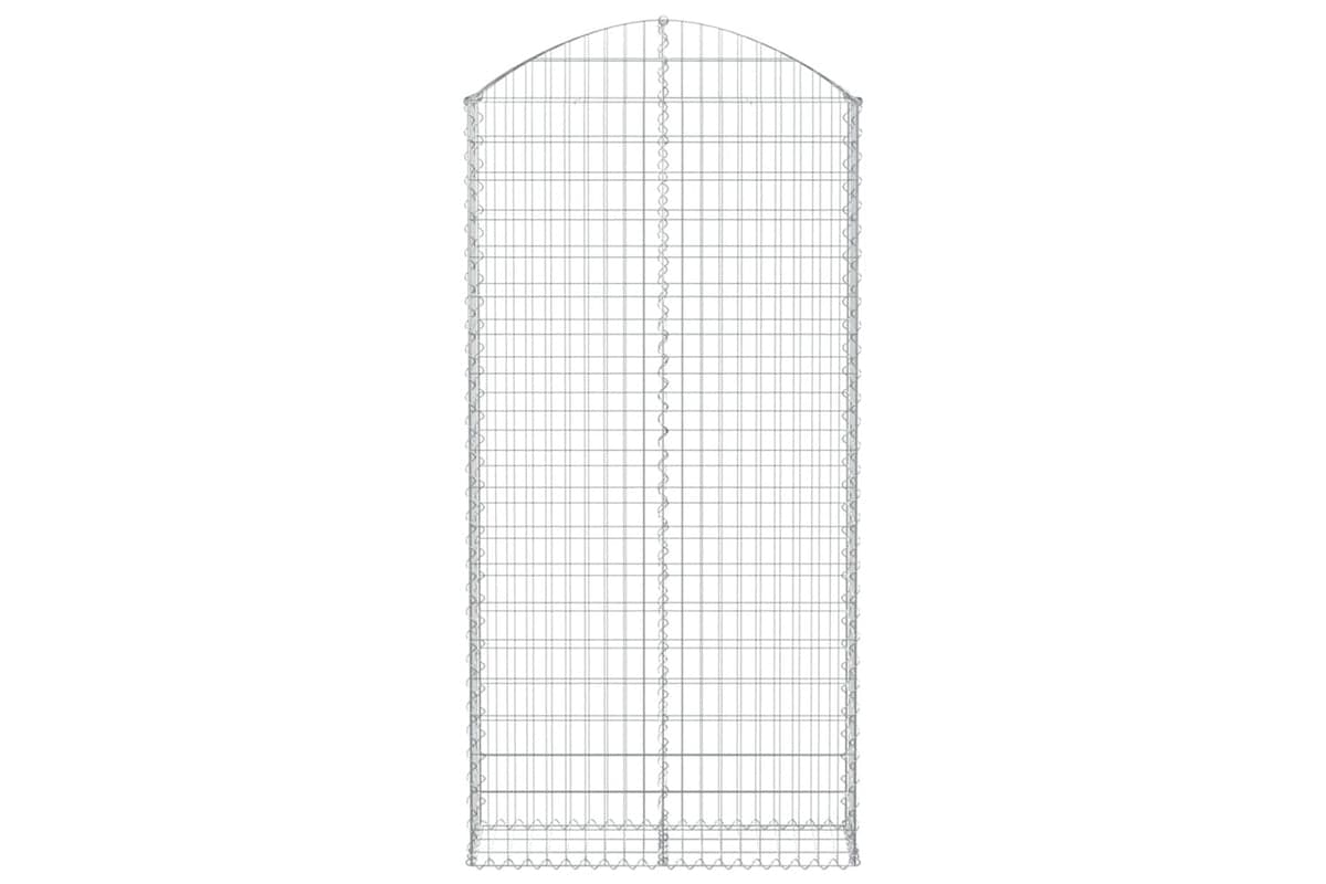 vidaXL 153430 Arched Gabion Basket 100x30x200/220cm Galvanised Iron