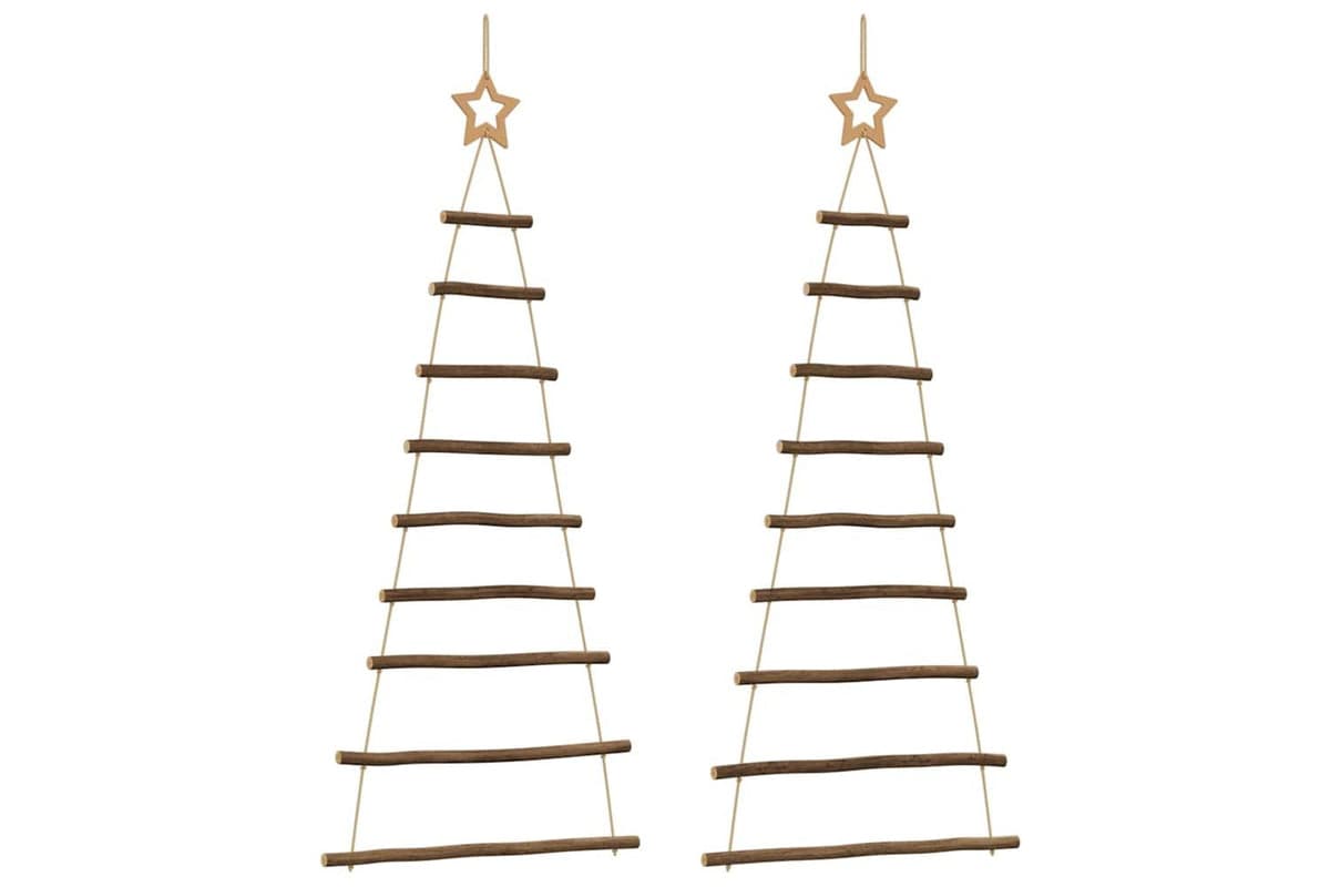 Vidaxl Hanging Christmas Trees With Top Stars 2 Pcs 55x120 Cm