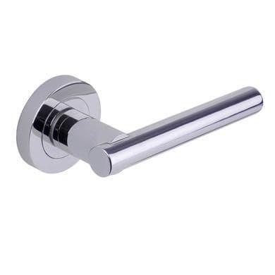 Internal Silver Polished Chrome Lever Door Handle with Latch and Hinges Pack - Loire - XL Joinery