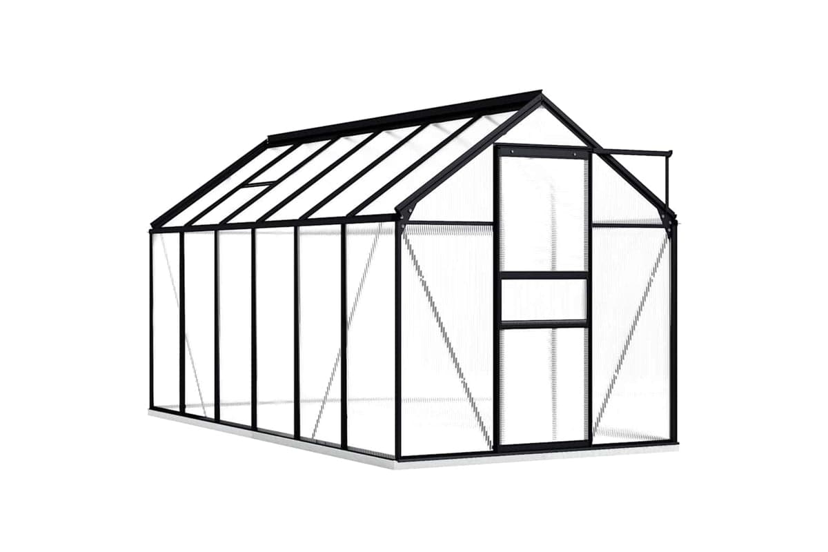 Vidaxl 48218 Greenhouse With Base Frame Anthracite Aluminium 7.03 Sq M