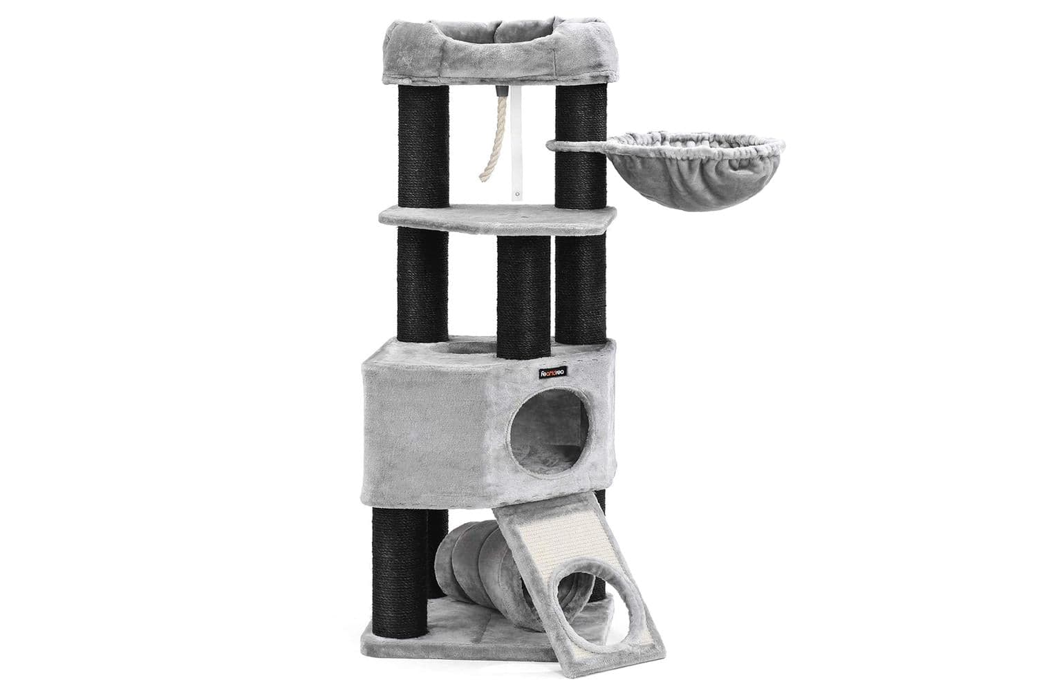 Feandrea Cat Tree | Light Grey & Black Sisal