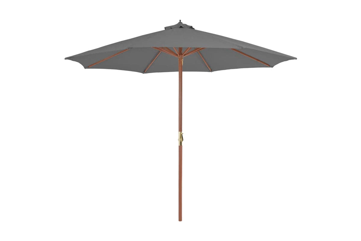 vidaXL 44495 Outdoor Parasol With Wooden Pole 300cm Anthracite