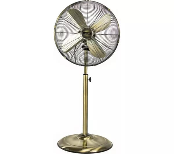 STATUS S16ASTANDFAN1PKB 16" Antique Brass Pedestal Fan - Brass