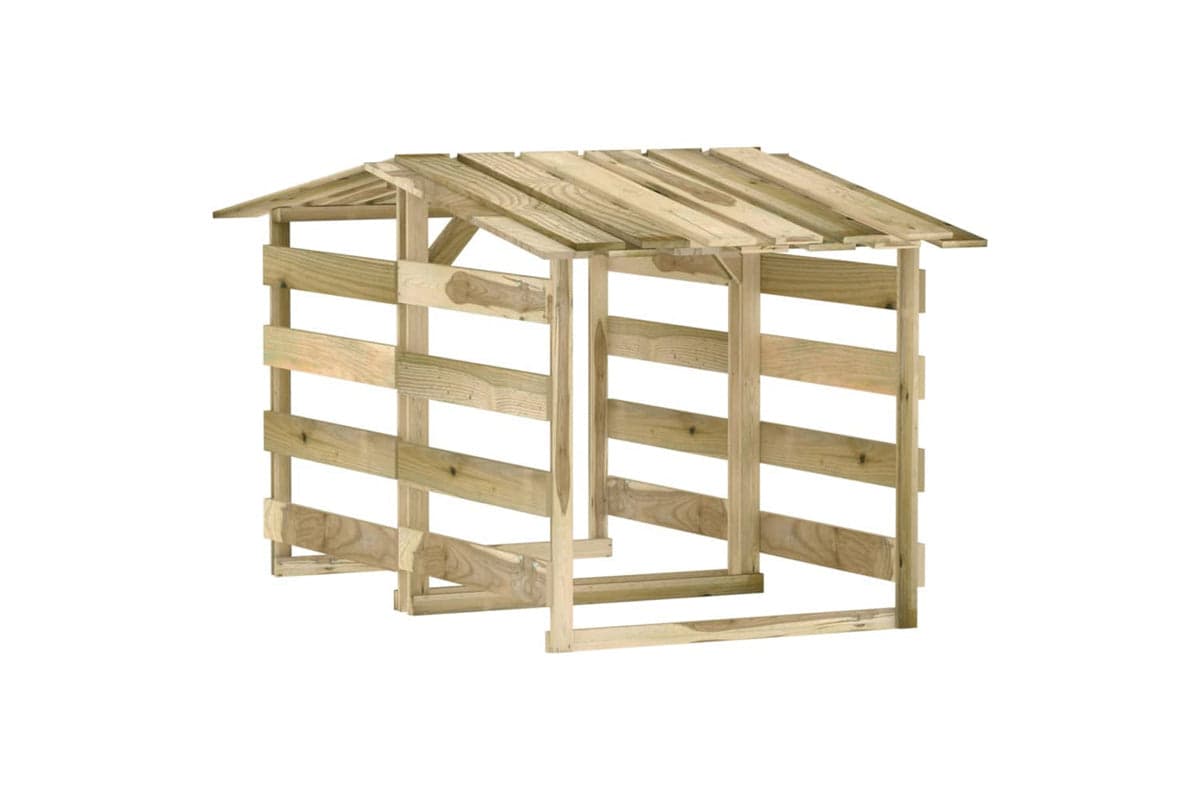 vidaXL 3096644 Pergolas With Roofs 2 Pcs 100x90x100cm Impregnated Pinewood