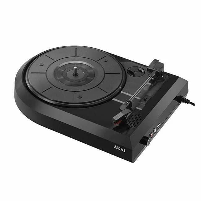 Akai A6000B USB Record Player with Built-In Speakers | Black