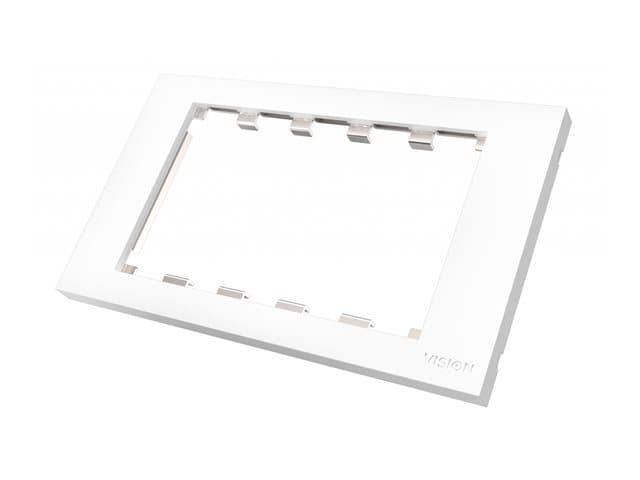 VISION - TechConnect 3 2-Gang UK Surround - Faceplate - white - 2-gang