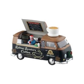 Rolling Roasters Coffee Van Christmas Figurine