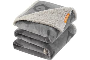 Feandrea Waterproof Dog Blanket | Sherpa Fleece Pet Blanket | Grey | Xxl