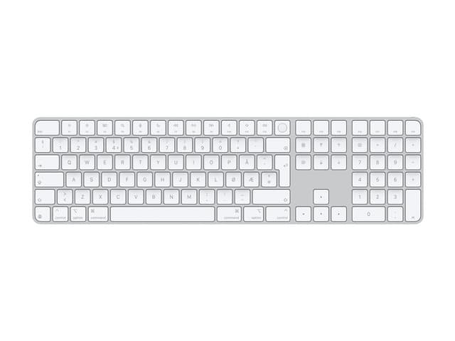 APPLE - Magic Keyboard with Touch ID and Numeric Keypad - keyboard - USB-C - QWERTY - Norwegian - white keys Input Device