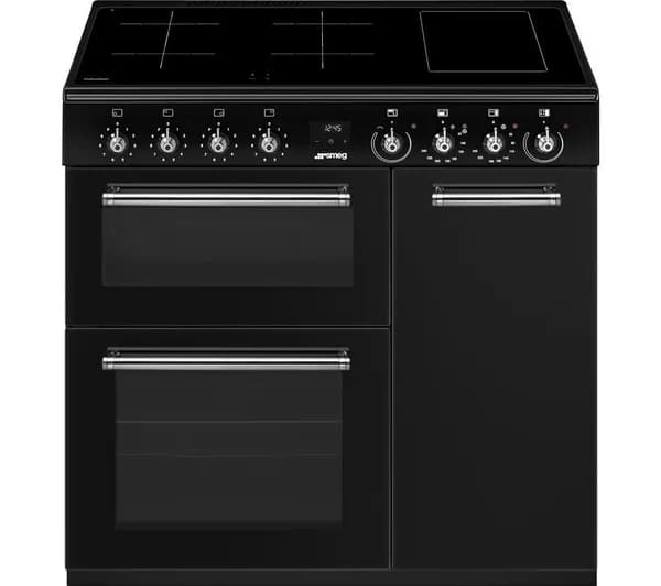 SMEG CX93IMBL 90 cm Electric Induction Range Cooker - Black