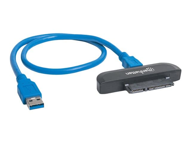 MANHATTAN - USB-A to SATA 2.5" Adapter Cable, 42cm, Male to Male, 5 Gbps (USB 3.2 Gen1 aka USB 3.0), Supports 48-bit LBA, SuperSpeed USB, Three Year Warranty, Blister - storage controller - SATA 6Gb/s - USB 3.0