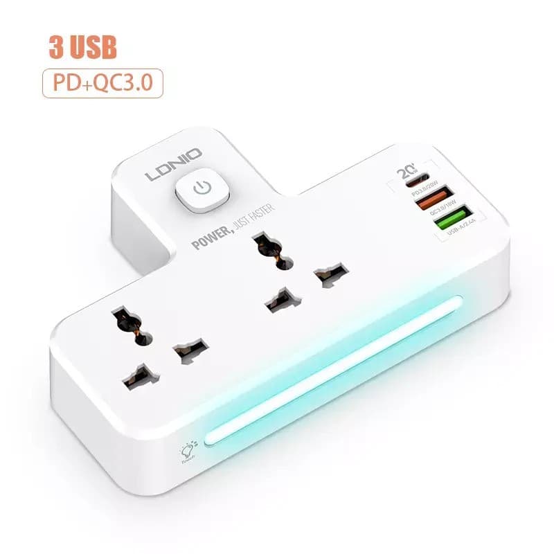 LDNIO 2 Gang Surge Socket With Usb Ports...