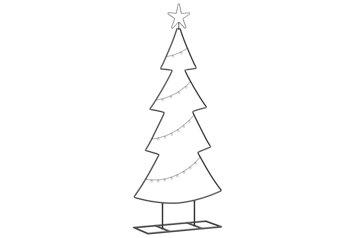 Vidaxl Metal Christmas Tree With Stand Black 125 Cm Steel