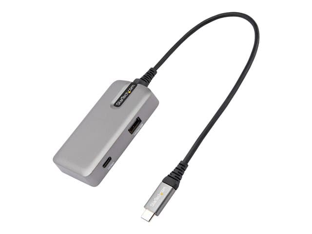 STARTECH.COM - Startech USB C Multiport Adapter, USB-C to 4K 60Hz HDMI 2.0, 100W Power Delivery Pass-through (PD 3.0), 3-Port 10Gbps USB Hub, USB Type-C Mini Dock, 10" (25cm) Cable - Portable Docking Station for Laptops - docking station - USB-C - HDMI - TAA Compliant