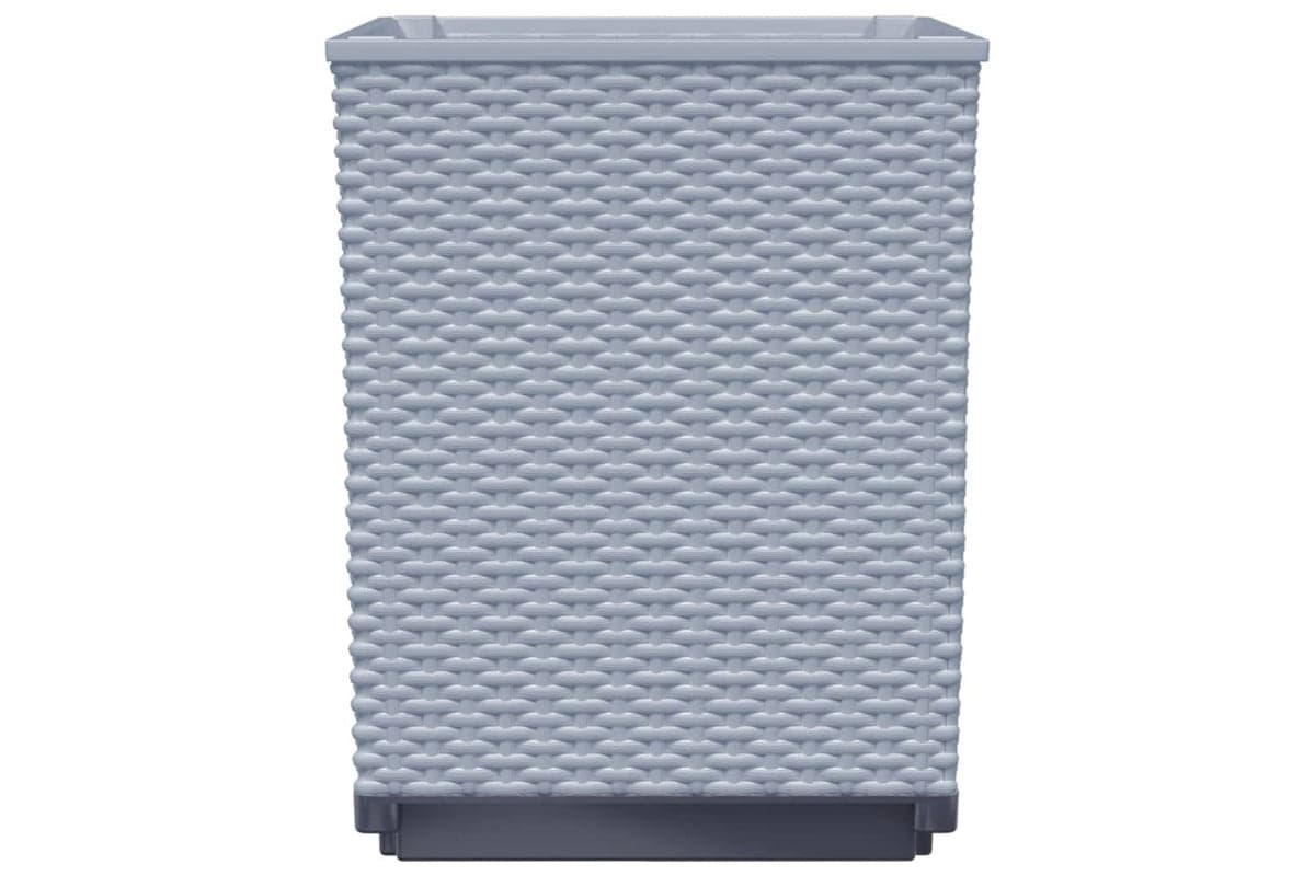 vidaXL 364186 Planters 4 Pcs Light Grey 30x30x37cm Polypropylene